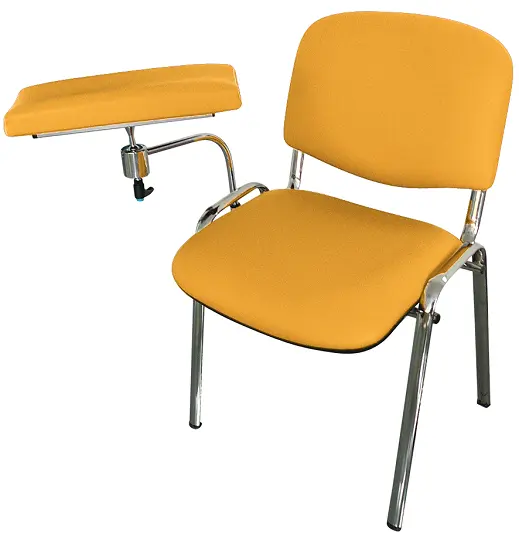 OZC - 01 židle odběrová s jednou područkou, koženka OTO T 5 - koženka žluto-oranžová